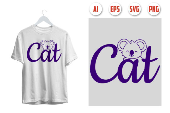 Cat T-shirt Design 06: A Versatile Graphic for Local Brands