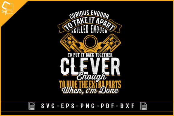 Curious Enough Car Mechanical T-shirt Graphics & Crafts