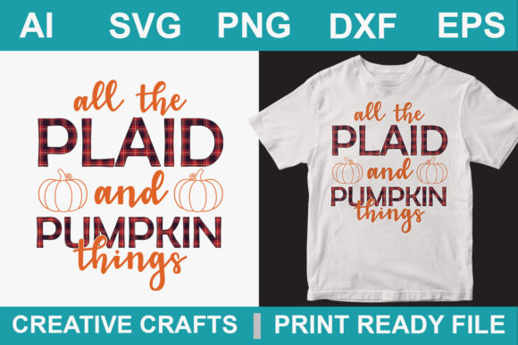 Fall T-Shirt Design Pumpkin Things for Graphics & Print