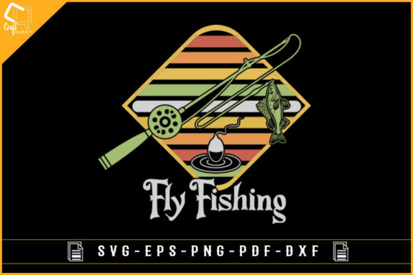 Fly Fishing Vintage T-shirt Graphics for Crafters