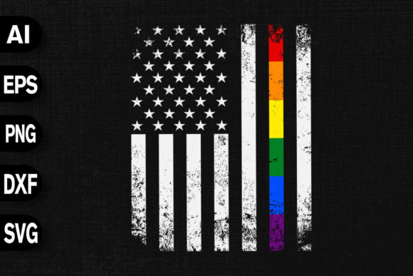 LGBTQ Gay Pride American Flag: A Versatile Graphic for Publishers