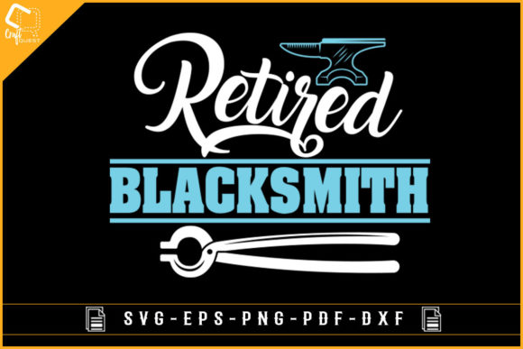 Retired Blacksmith T-shirt Sublimation for Crafts & Graphics