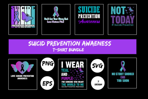 Suicide Prevention Awareness SVG Bundle for T-Shirt Designs