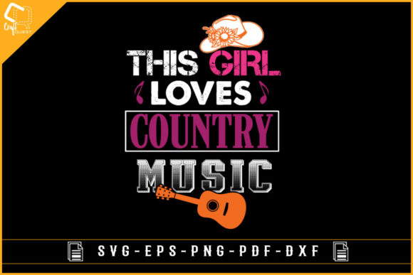 This Girl Loves Country Music T-shirt: Graphics & Crafts