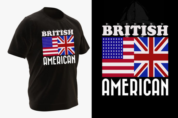 USA T-shirt Designs British American: A Versatile Graphics Asset